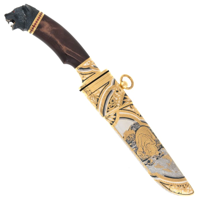 Knife decorated with "Bear" Zlatoust