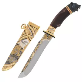 Нож украшенный "Медведь" Златоуст