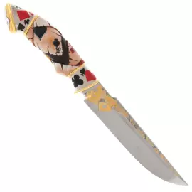 Нож с подставкой "Джокер" с эмалью, Златоуст