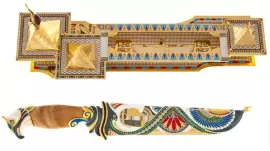 Композиция с ножом "Египетские пирамиды" Златоуст