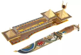 Композиция с ножом "Египетские пирамиды" Златоуст