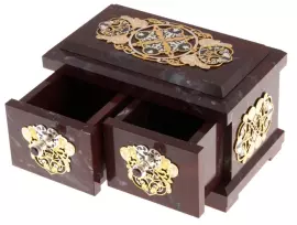 Шкатулка из яшмы с серебром, Златоуст