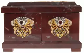 Шкатулка из яшмы с серебром, Златоуст