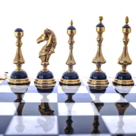 Шахматы из кахолонга и малахита "Царские"