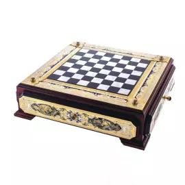 Шахматы из кахолонга и малахита "Царские"