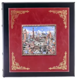 Фотоальбом из натуральной кожи "Достопримечательности мира"