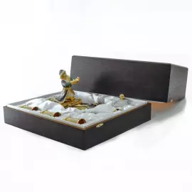 Икорница "В гостях у сказки" на агате, 3 рюмки, Златоуст