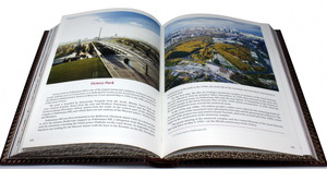 Leather-bound book "Moscow" in English (in a box)