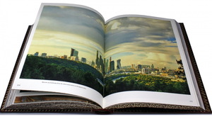 Leather-bound book "Moscow" in English (in a box)
