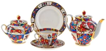 Tea set "Spring" with a pattern of "Folk patterns" for 6 people (20 items)