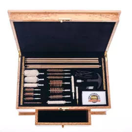 Набор для чистки оружия "Схватка тигров и медведя" с ларцом из карельской березы