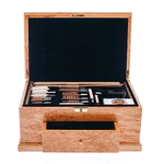 A set for cleaning weapons "Fight of tigers and a bear" (a casket made of Karelian birch)