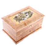 A set for cleaning weapons "Fight of tigers and a bear" (a casket made of Karelian birch)