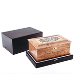 A set for cleaning weapons "Fight of tigers and a bear" (a casket made of Karelian birch)
