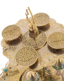 Фруктовница с 4 фужерами для шампанского, Златоуст