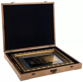 Картина на сусальном золоте "Флотилия" (в коробке дуб)