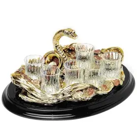 Набор для водки "Змея с монетами" на 6 персон Набор для водки "Змея с монетами" на 6 персон