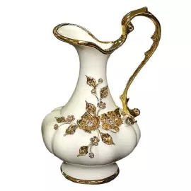 Jug "Flowers" with a handle