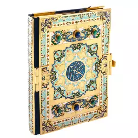 Коран с агатом, малахитом и лазуритом в коробе