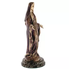 Статуэтка из бронзы "Дева Мария" змеевик