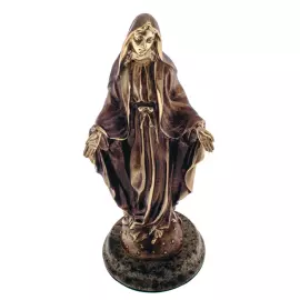 Статуэтка из бронзы "Дева Мария" змеевик