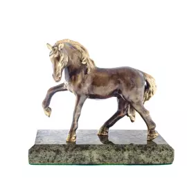 Статуэтка из бронзы "Конь" змеевик