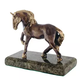 Статуэтка из бронзы "Конь" змеевик