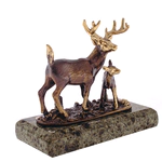 Bronze statuette "Deer" (serpentine)