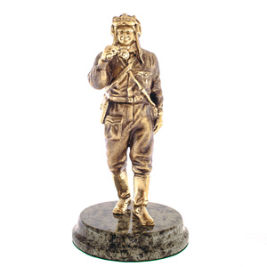 Bronze statuette "Tankman" (serpentine)
