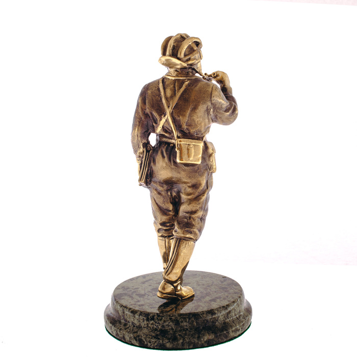Bronze statuette "Tankman" (serpentine)