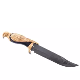 Композиция с ножом "Сокол" на подставке из долерита