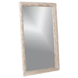 Зеркало с рамкой из дерева с декором