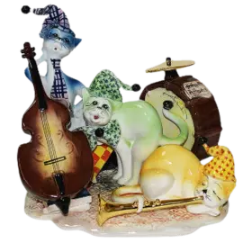 Статуэтка "Инструментальное трио кошек"