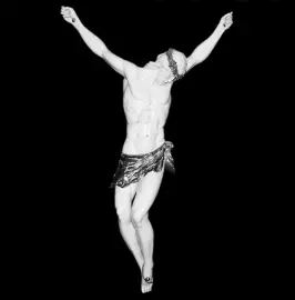 Crucifixion, color: white with platinum finish