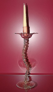 Candle holder "Flowers" (pink)