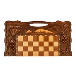Chess + backgammon carved "Nerken" (with handle)