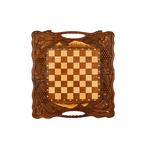 Chess + backgammon carved "Nerken" (with handle)
