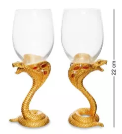Набор бокалов для вина "Змея" на 2 персоны