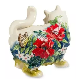 Копилка "Кошка" (с красными цветами)