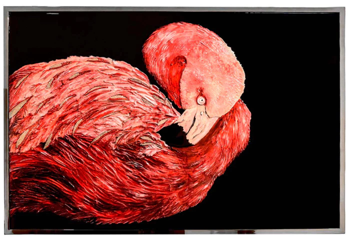 The author's jewelry panel "Flamingo"