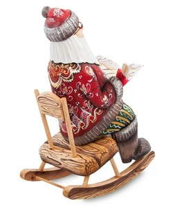 Фигурка Дед Мороз с книгой (Резной)