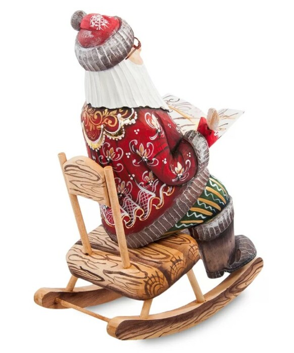 Фигурка Дед Мороз с книгой (Резной)