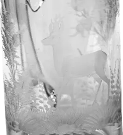 Пивная кружка с рожками косули с гравировкой