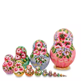 Matryoshka doll with 15 seats "Vasilina" 19 cm