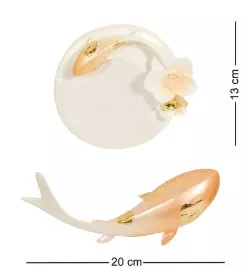 Часы "Карпы кои" розовые