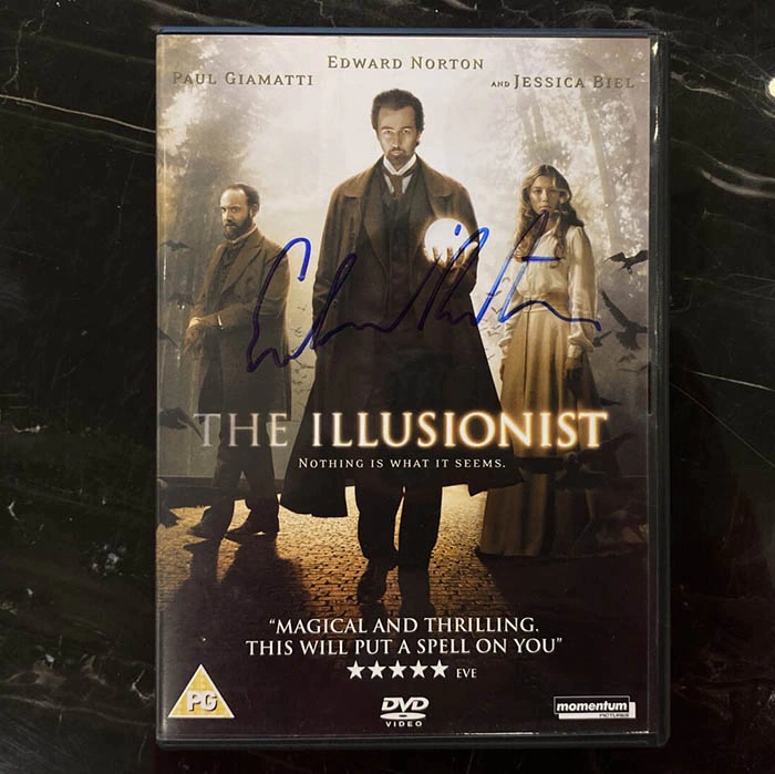 An autographed DVD of The Illusionist. Edward Norton