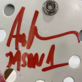 Replica of the mask from the movie "Friday the 13th" with an autograph. Ari Lehman