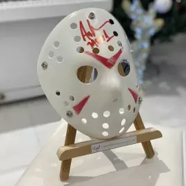 Replica of the mask from the movie "Friday the 13th" with an autograph. Ari Lehman