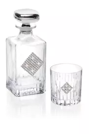 Набор для виски "Regina" на 2 персоны (кристаллы Swarovski, серебряный декор)