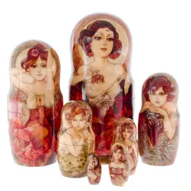 Матрешка на 7 мест "Альфонс Муха" 22 см Матрешка на 7 мест "Альфонс Муха" 22 см